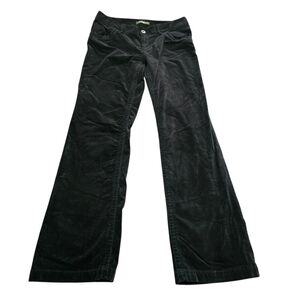 Eddie Bauer Velvet Pants Black Stretch Holliday Goth Office Womens Size 6